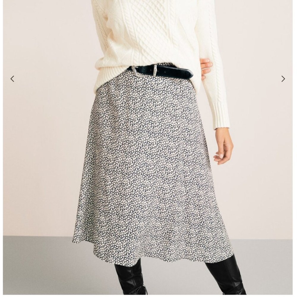 Mango Violetta Printed midi skirt